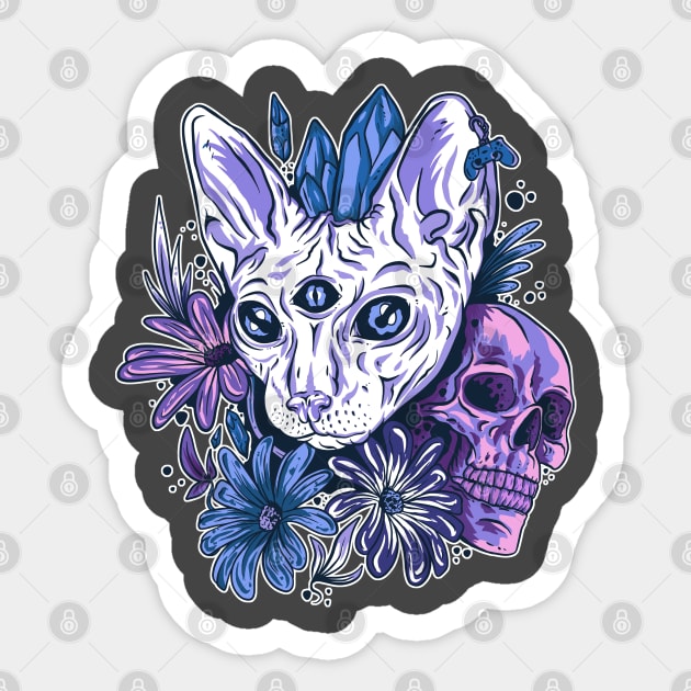 Vapor Cat Sticker by aaallsmiles